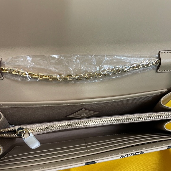 MCM New Patricia Logo Visetos Monogram Soft beige & Black Crossbody Bag - Picture 5 of 7